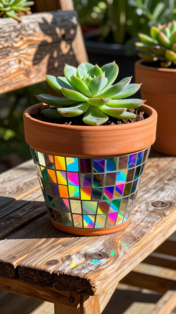 CD flower pots
