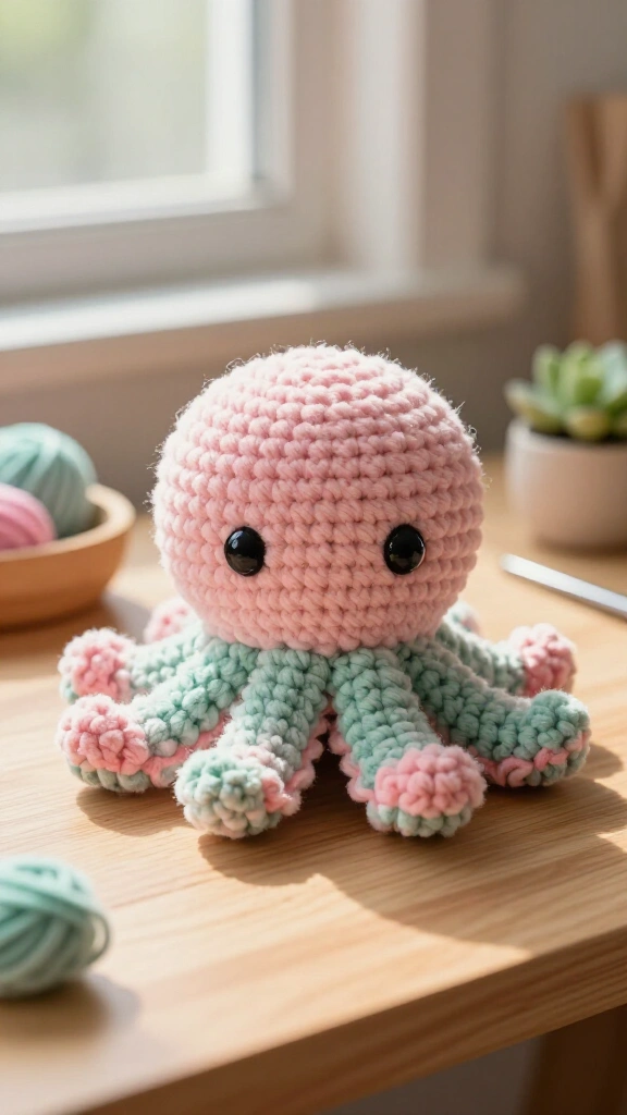 Amigurumi mini octopus