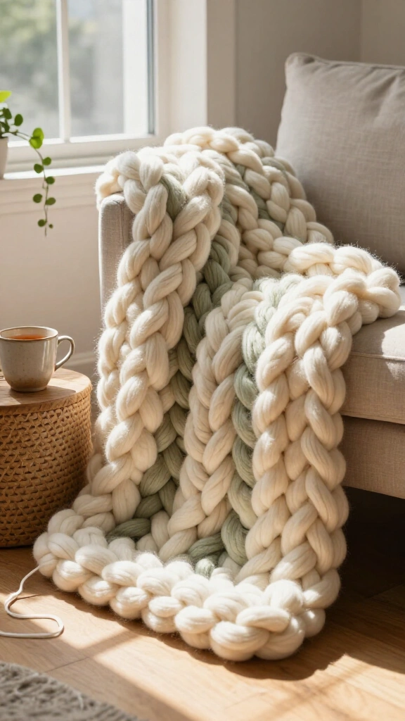 Modern chunky crochet blankets