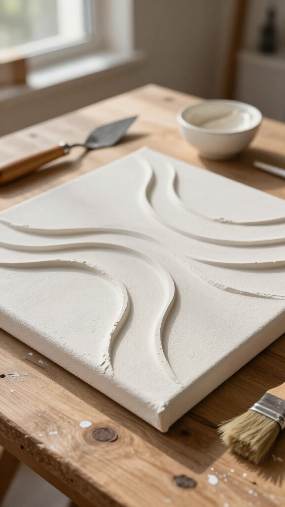 Textured spackle canvas art