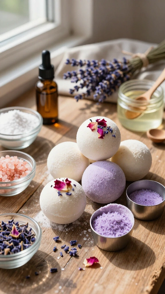 Homemade bath bombs