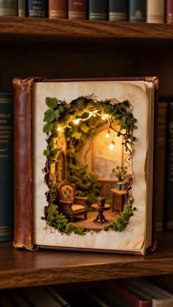 Hollowed book secret fairy room
