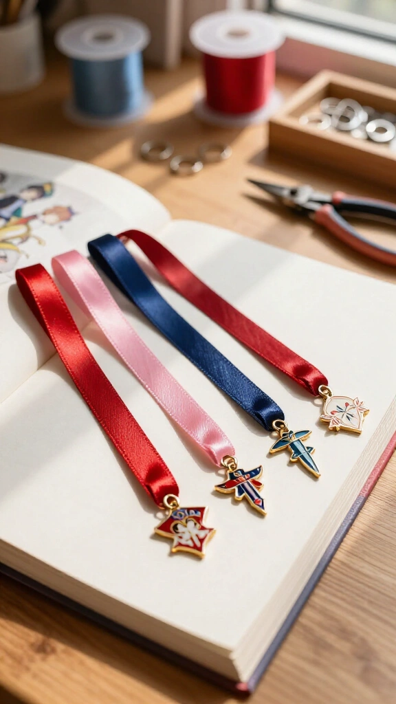 Anime character ribbon bookmarks