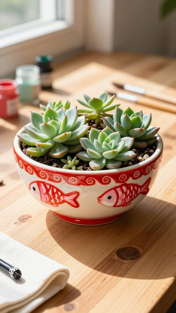 DIY Naruto ramen bowl planter