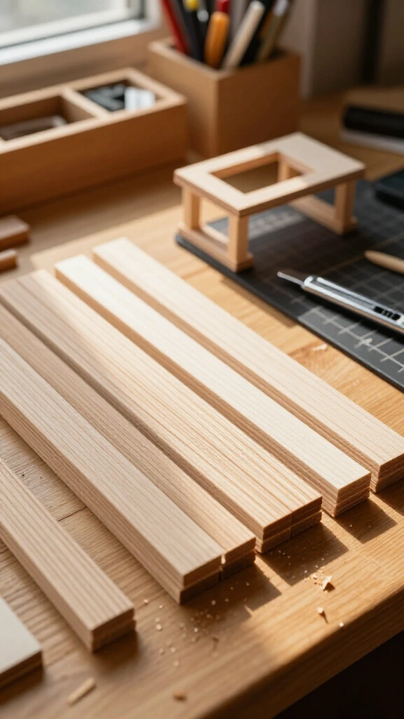 Balsa and basswood strips