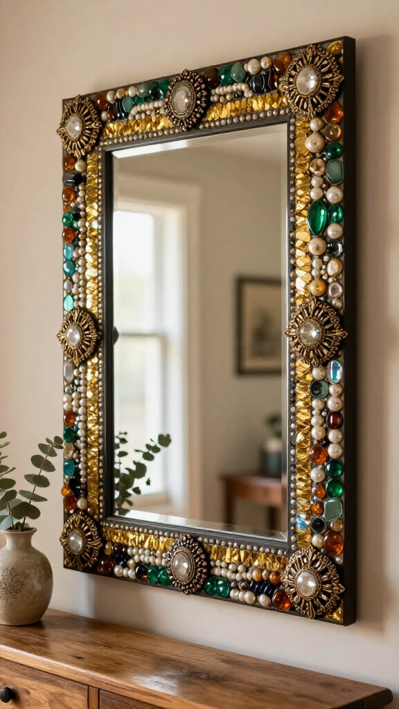 Mosaic mirror frame
