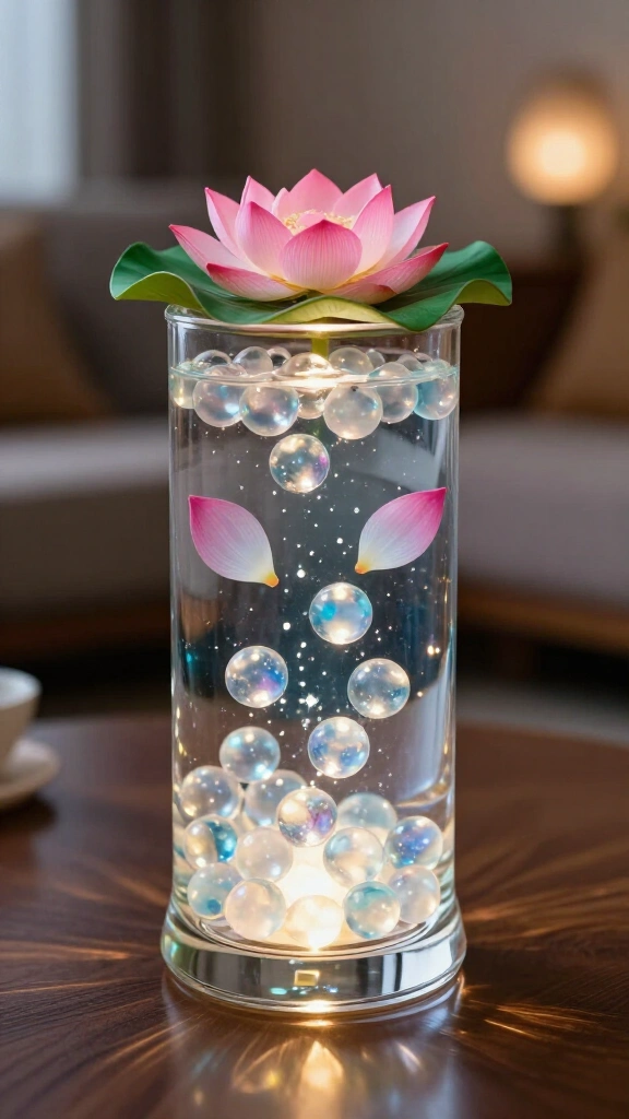 Water bead LED floating lanterns