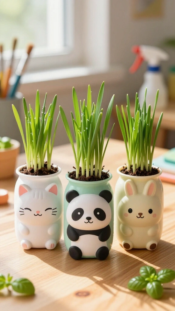 Plastic bottle planter critters