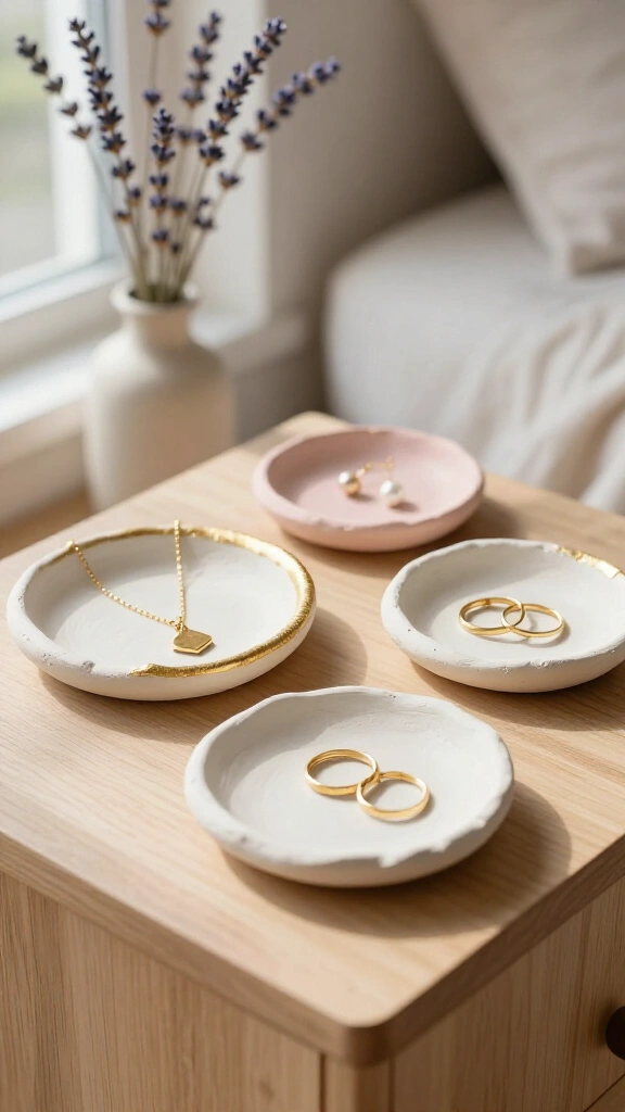 Air-dry clay trinket dishes