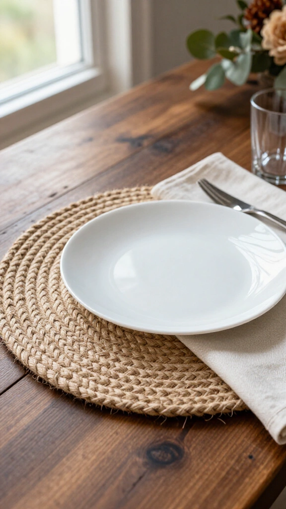Spiral rope placemats