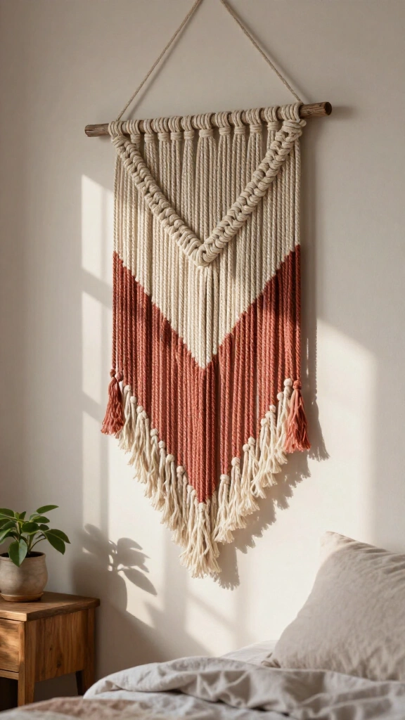 Boho rope wall hanging tapestry