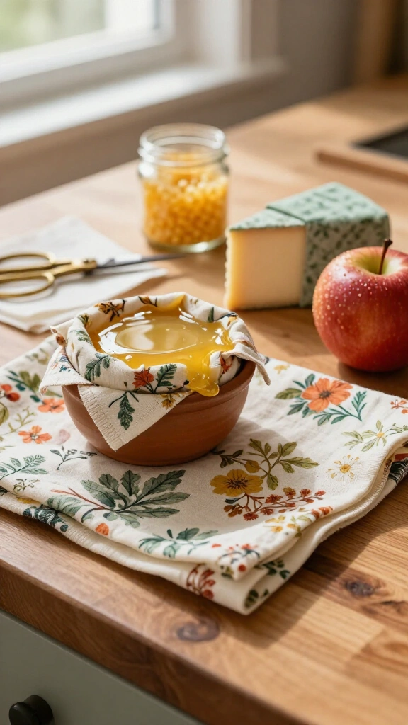 Handcrafted reusable beeswax wraps
