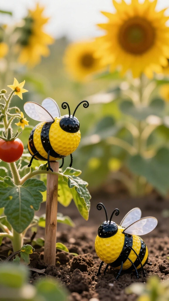 Mini golf ball bumblebees