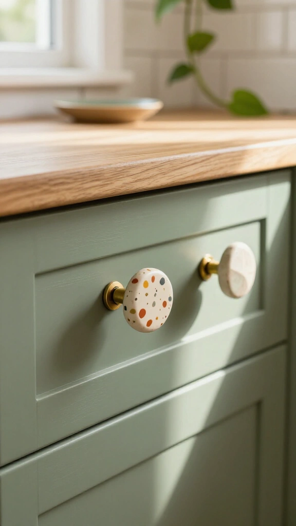 Polymer clay cabinet knob handles