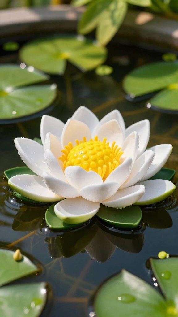 Golf ball water lily centers