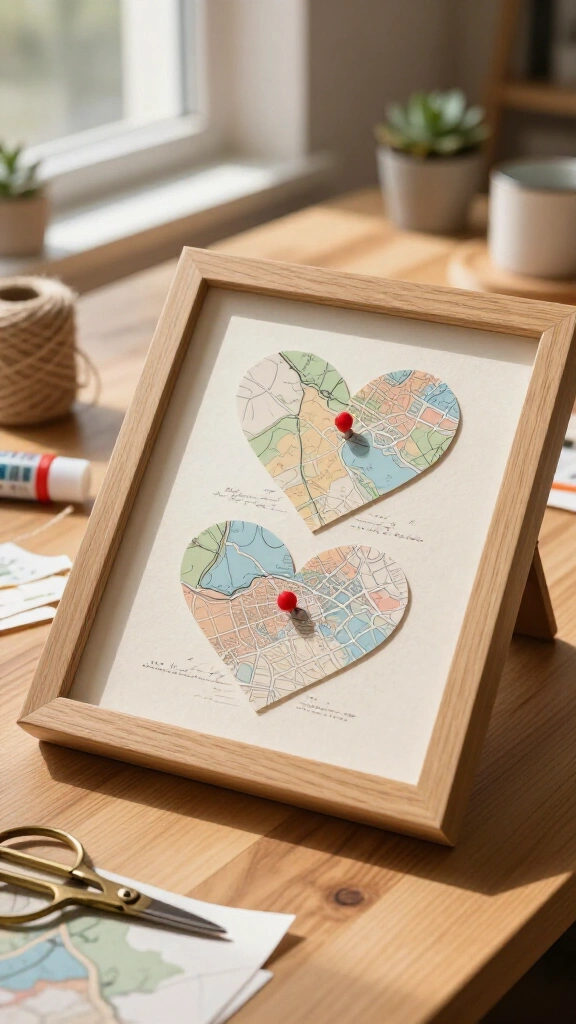 "Where We Met" custom map art