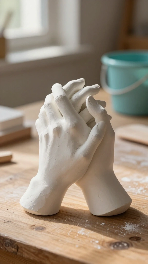 Hand-casting keepsake sculpture