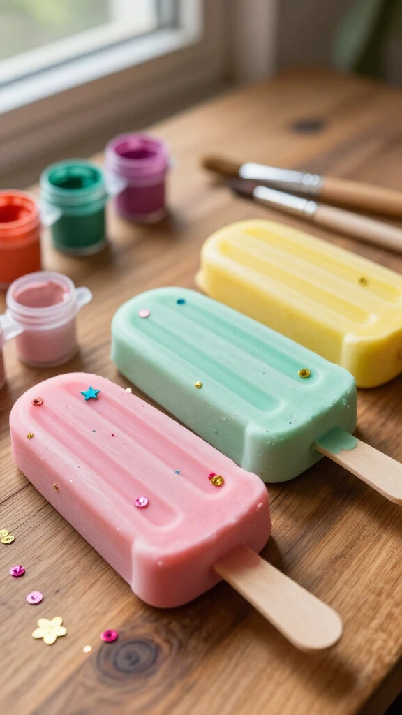 Popsicle stick ice cream bars