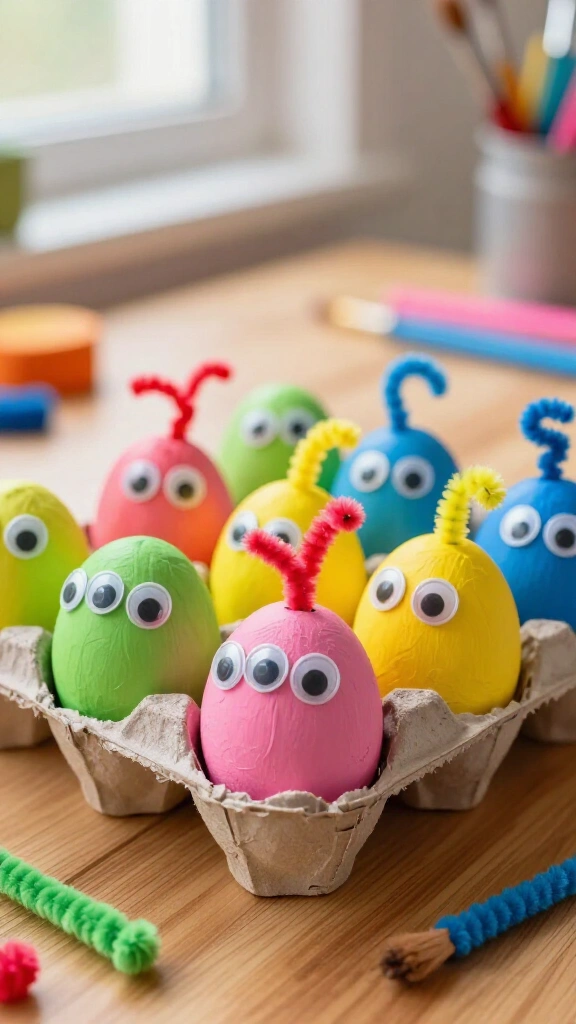 Egg carton alien crew