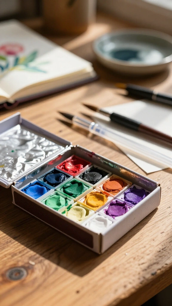 Pocket watercolor palette