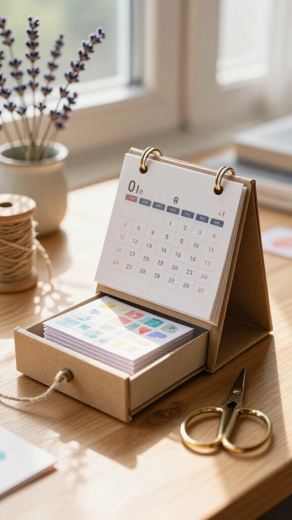 Mini desk calendar