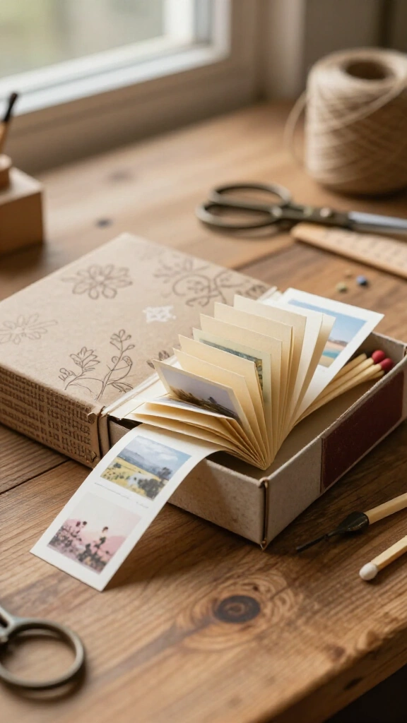 Matchbox photo album flip book