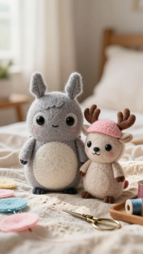 Felt anime companion plushies