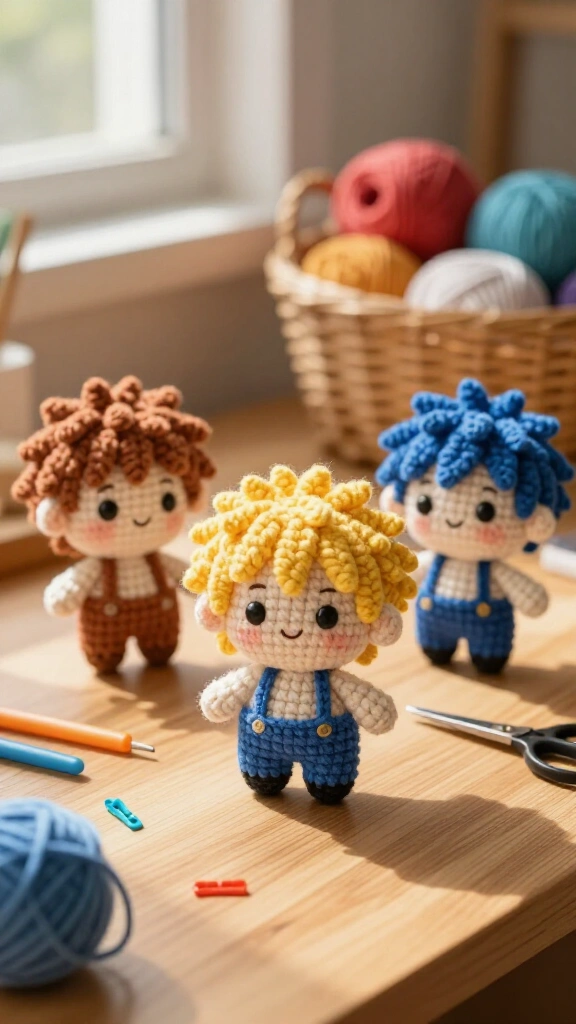 Anime amigurumi crochet plushies