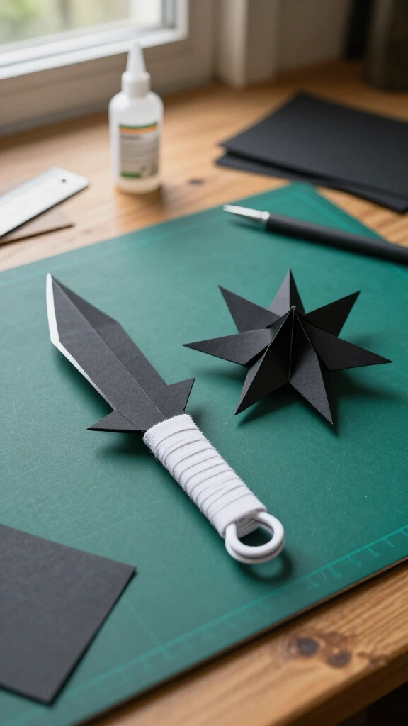 DIY origami anime ninja accessories