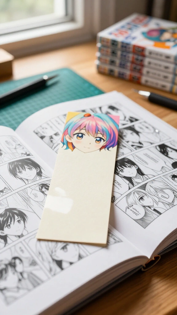 Cardstock anime bookmarks