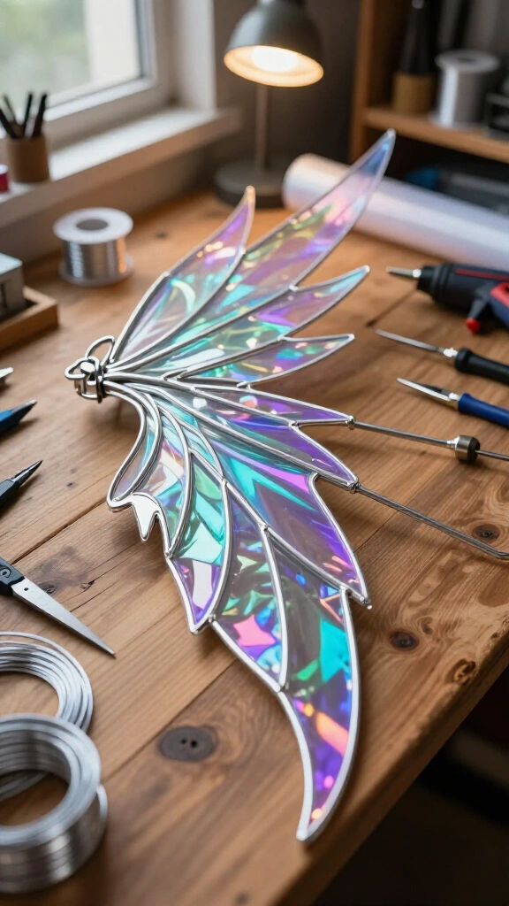 Wire and resin wings for cosplay