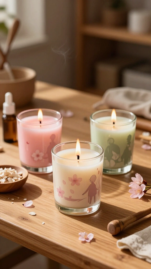 Hand-poured anime scented candles