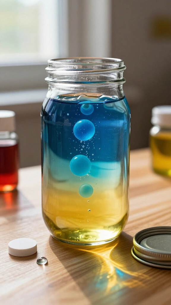 DIY mason jar lava lamps