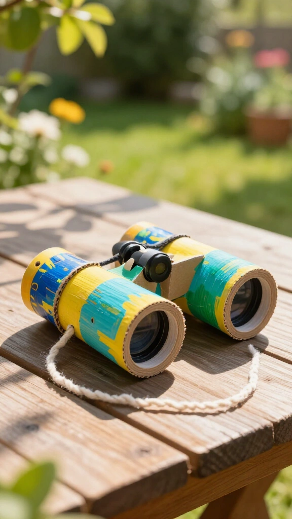 Toilet paper roll binoculars
