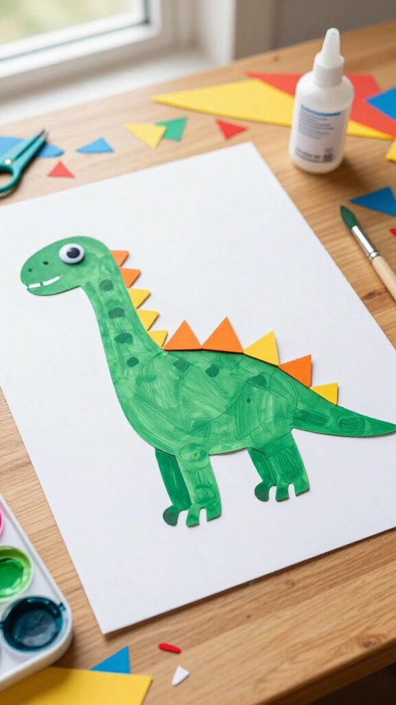 Handprint dinosaur craft
