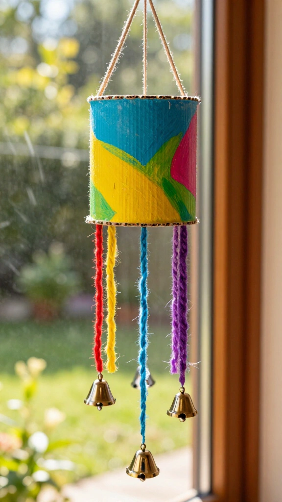 Cardboard tube windchimes