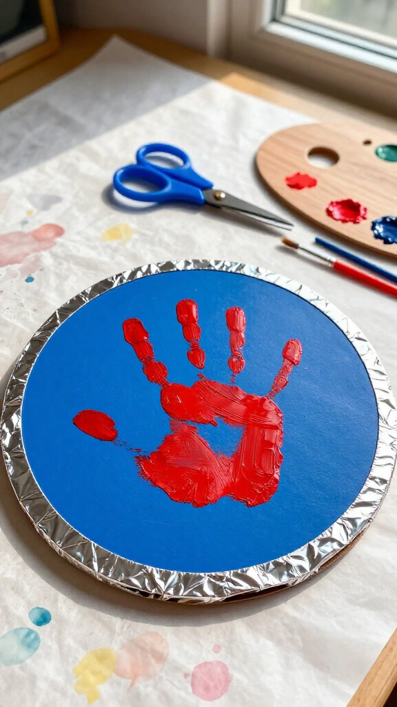 Handprint superhero shields