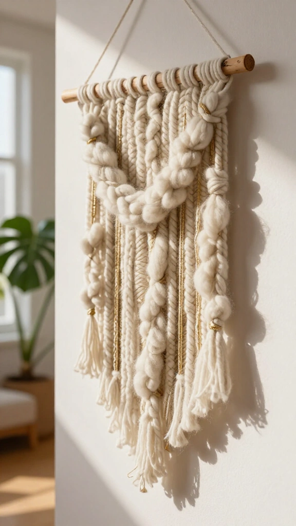 Boho yarn hanging