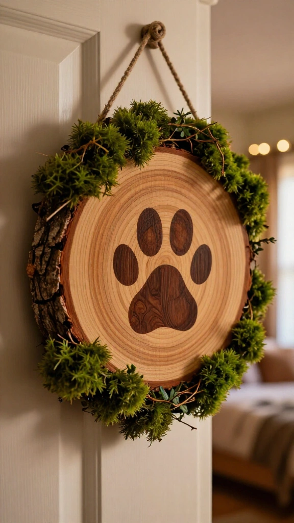 Moss and twig territory sign