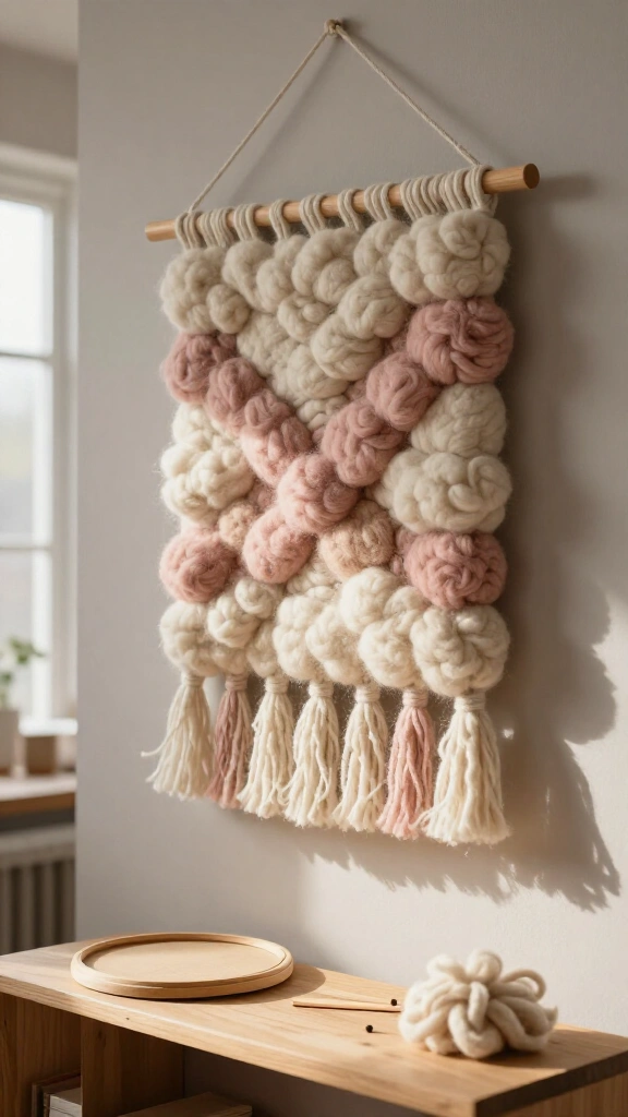 Woven roving wall hanging