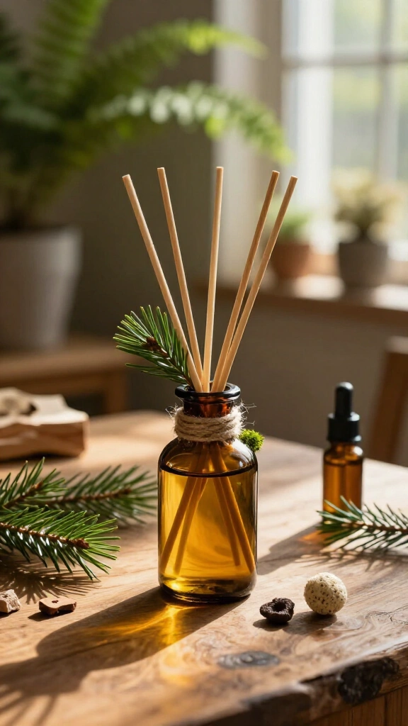 Woodland essential oil diffuser jar