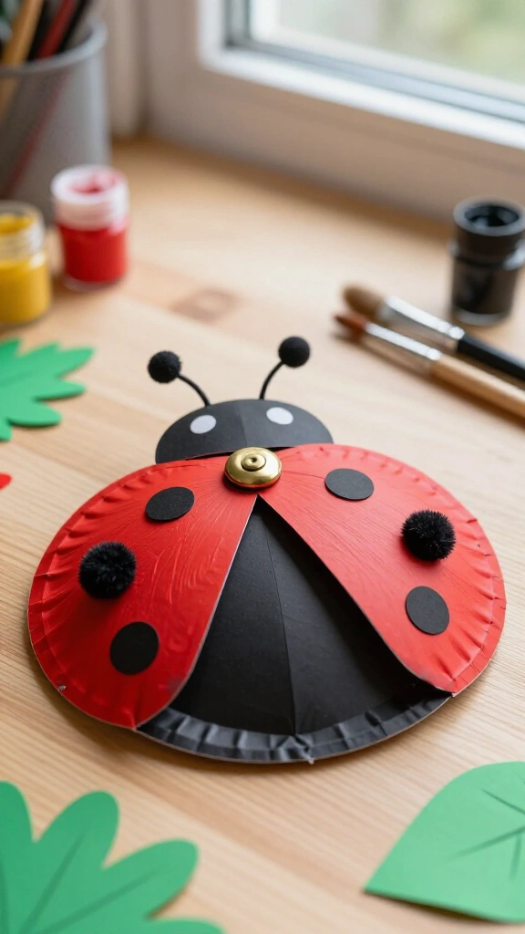 Spotty paper plate ladybug