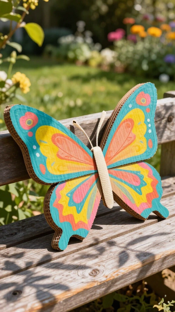 Wearable cardboard butterfly wings