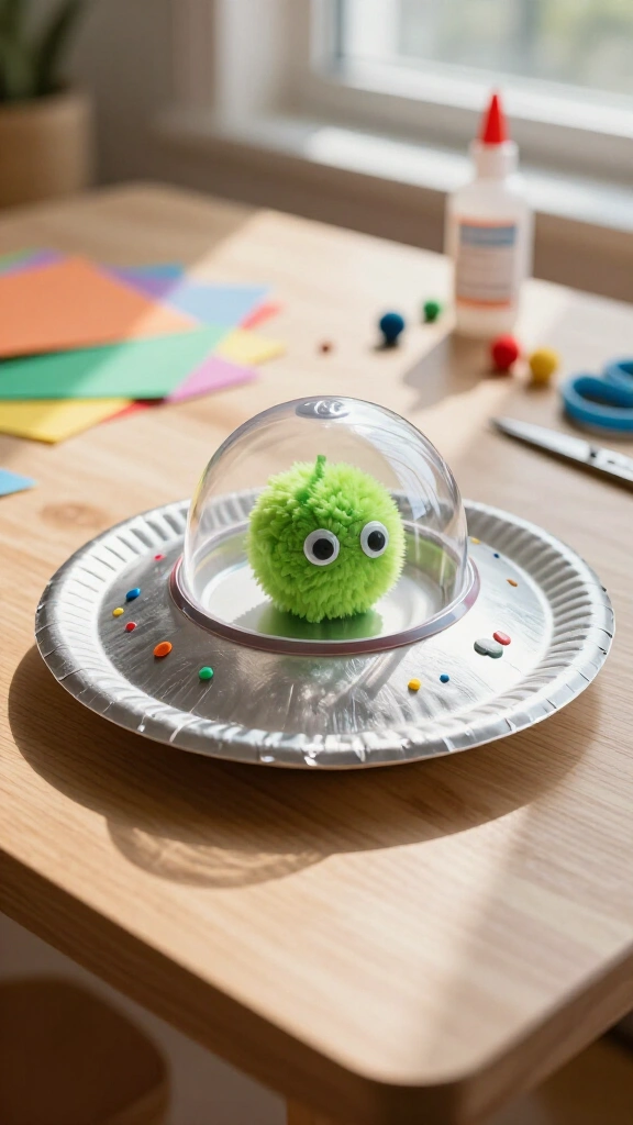 Out-of-this-world paper plate UFO