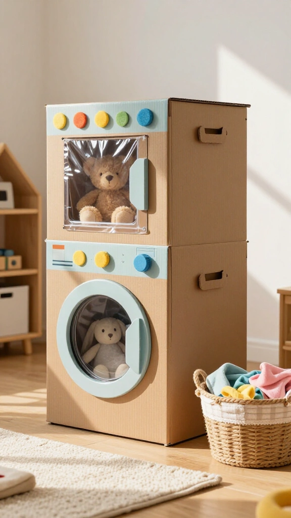 Cardboard washer and dryer set