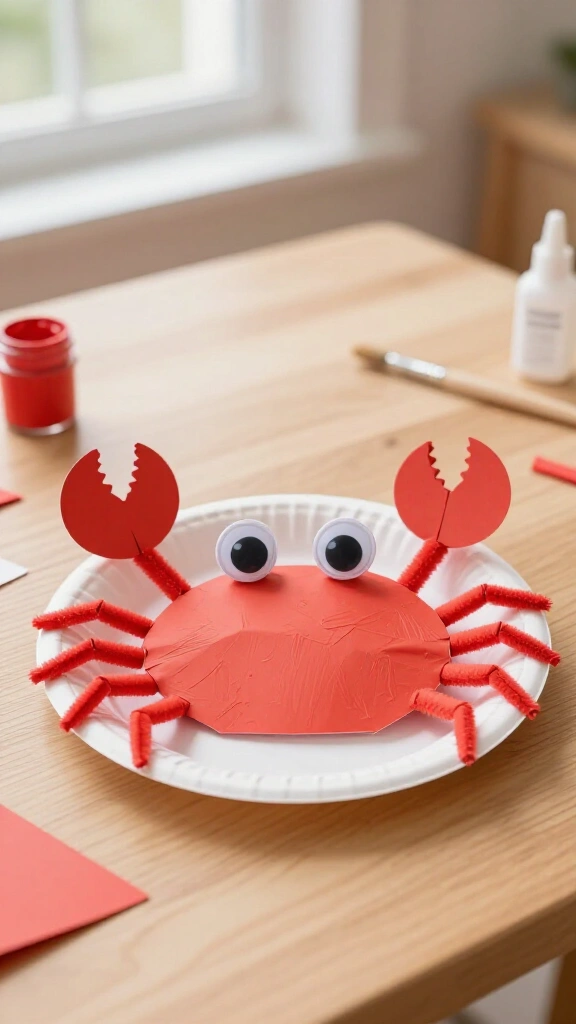Snappy paper plate crab