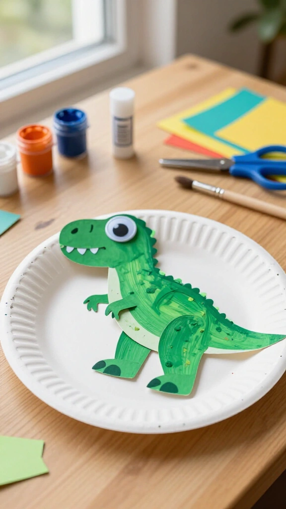 Paper plate T-rex