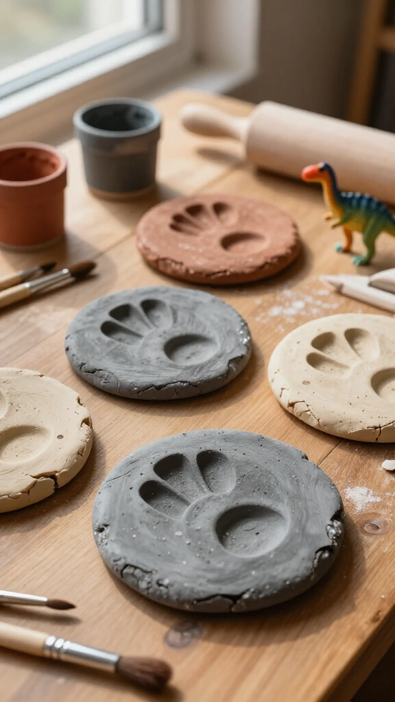 Salt dough dinosaur fossils