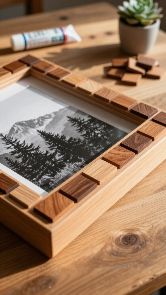 Scrabble tile picture frame