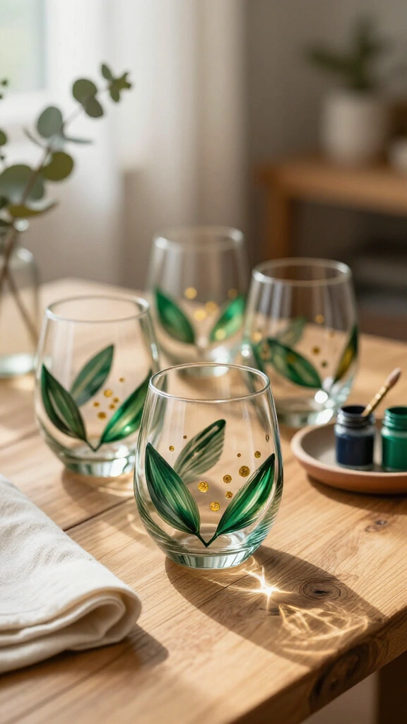 Hand-painted wine glasses